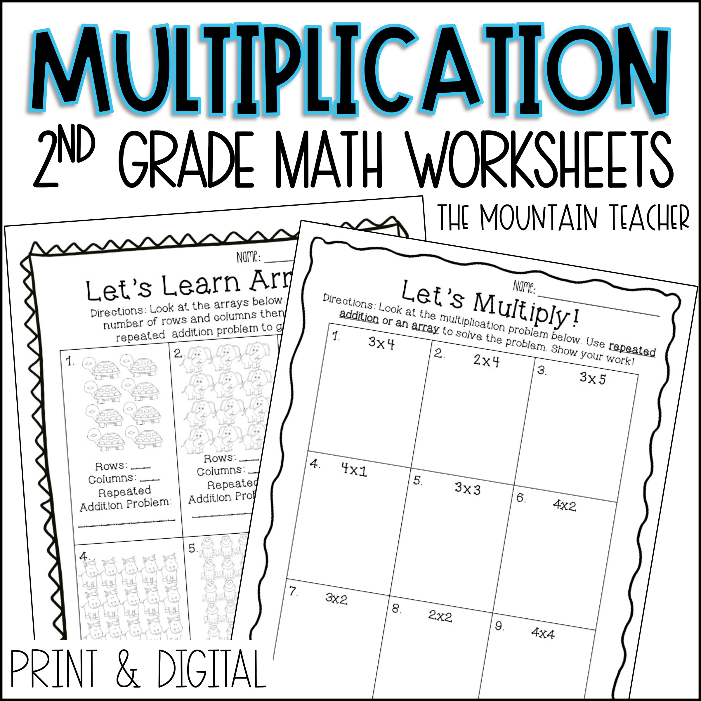 Multiplication Arrays 5th Grade Worksheets PDF